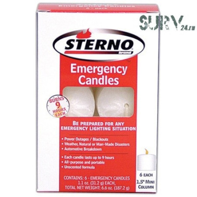 Свечи длительного горения Sterno (круглые)