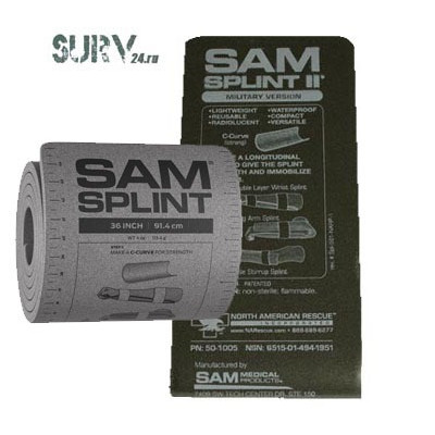 Универсальная складная шина Sam Splint Military Edition (серо-зеленая маскировочная)
