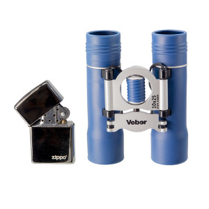 Бинокль Veber Sport new БН 10x25 синий/серебристый