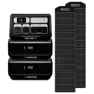 Солнечный генератор WATTICO HOME 2200 MAX NEW + 2 ШТ WATTICO HOME BATTERY MAX NEW + 2 ШТ ULTRASOLAR 300S2